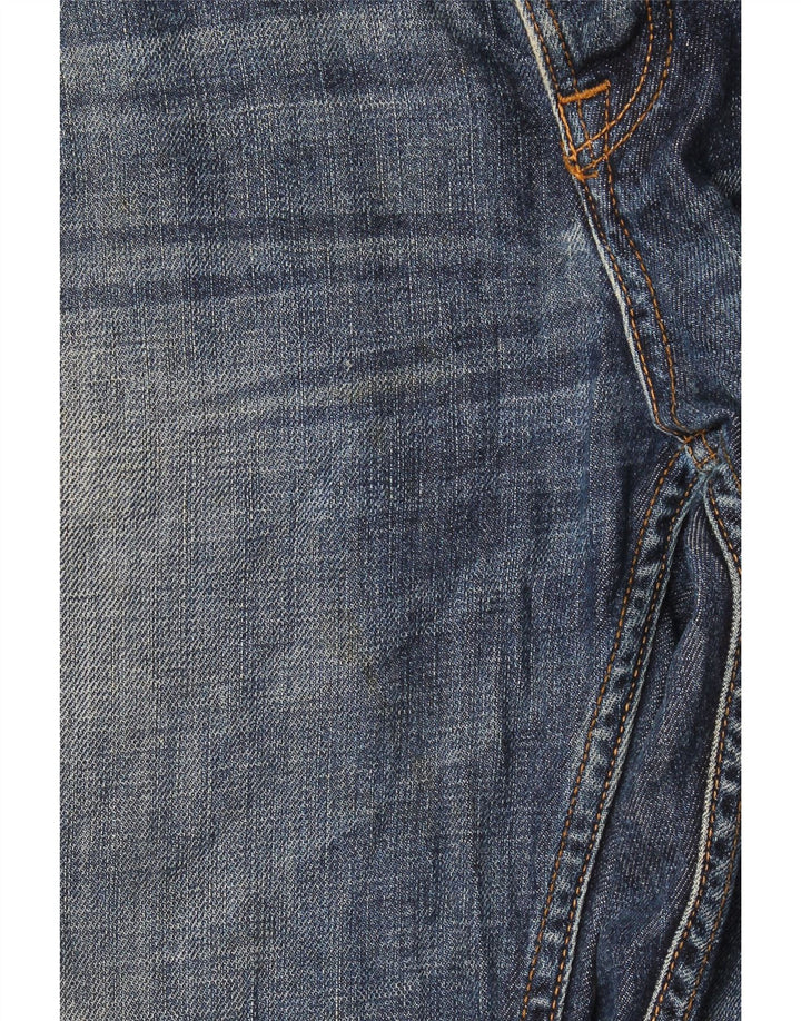 Jeans dritti invecchiati da uomo Zara EU 44 Large W34 L29 Blu navy