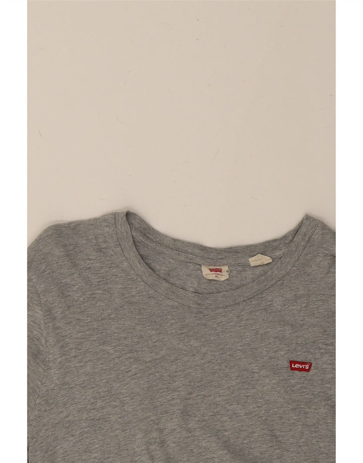 LEVI'S Womens T-Shirt Top UK 18 XL Grey Cotton Vintage Levi's and Second-Hand Levi's from Messina Hembry 