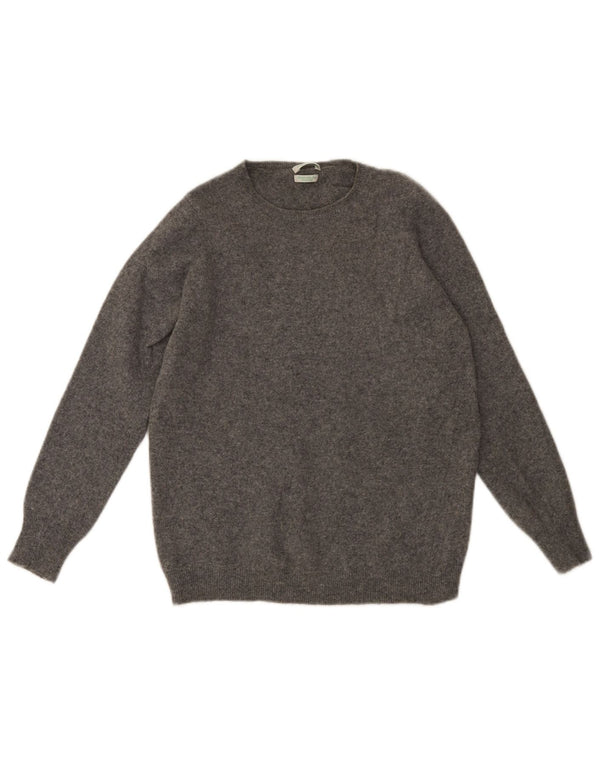 Maglione Girocollo Bambina Benetton 11-12 Anni Grigio Chiazzato