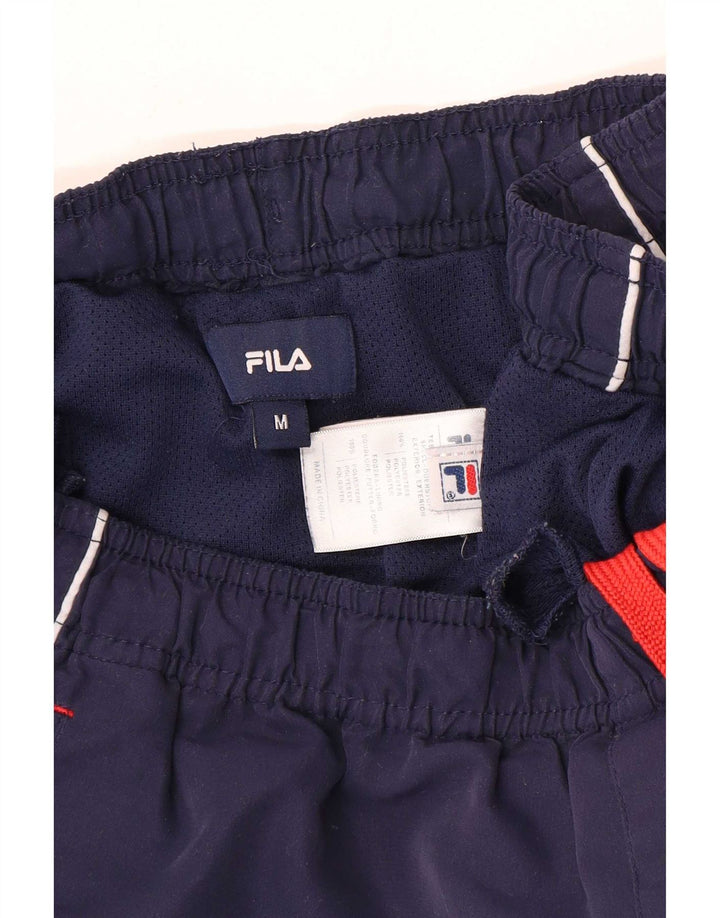 Pantaloncini sportivi grafici da uomo Fila poliestere medio blu navy
