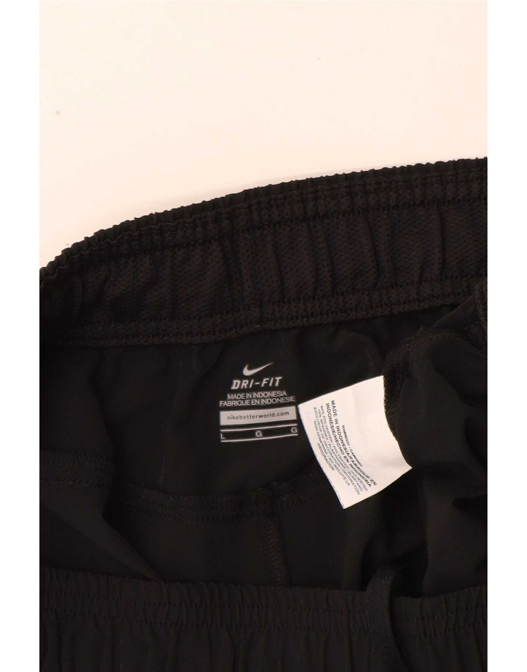 Pantaloncini sportivi Nike Dri Fit da uomo, grandi, in poliestere nero