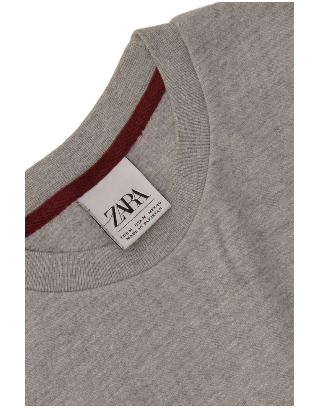Zara Uomo Felpa Maglione Grigio Medio Colorblock