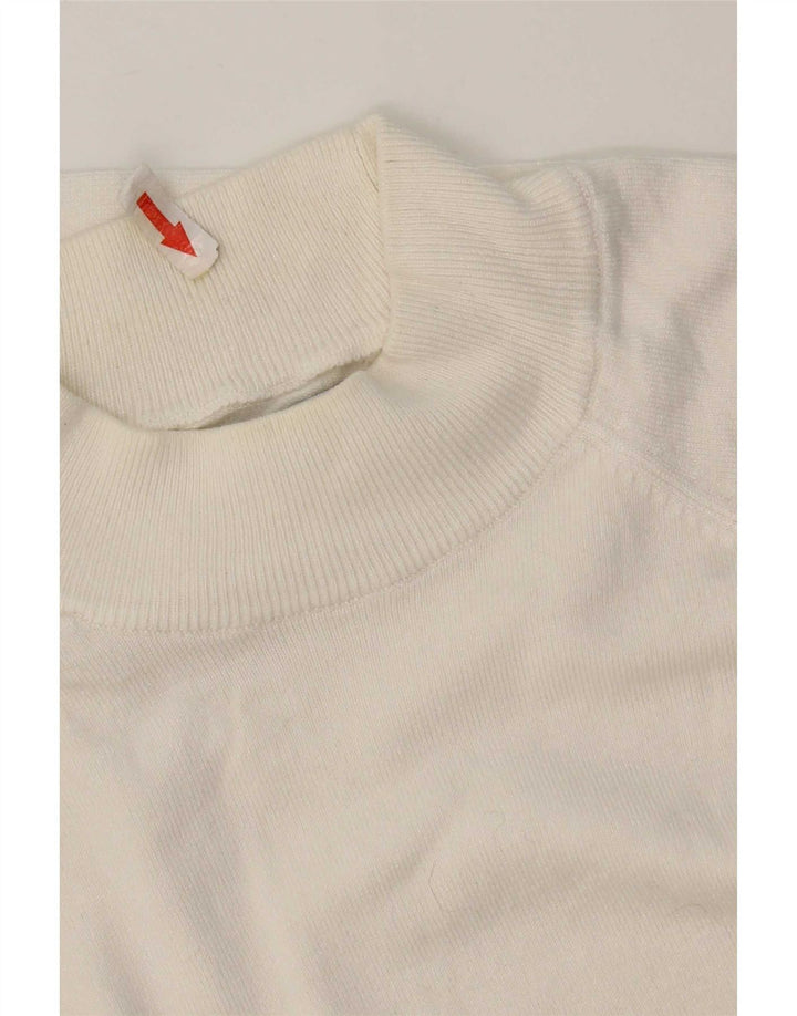 Maglione Zara da uomo con collo alto in viscosa bianca media