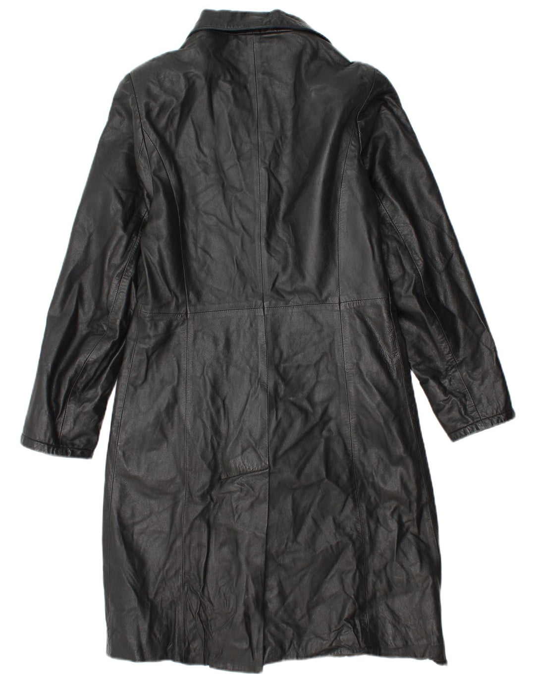 Cappotto in Pelle Donna Roberta Ferrini IT 44 Medio Pelle Nera