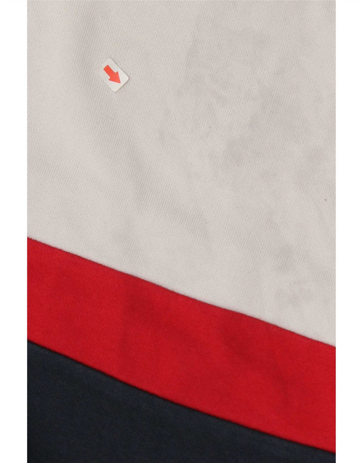Fila Felpa grafica da uomo Maglione grande in cotone color block multicolore