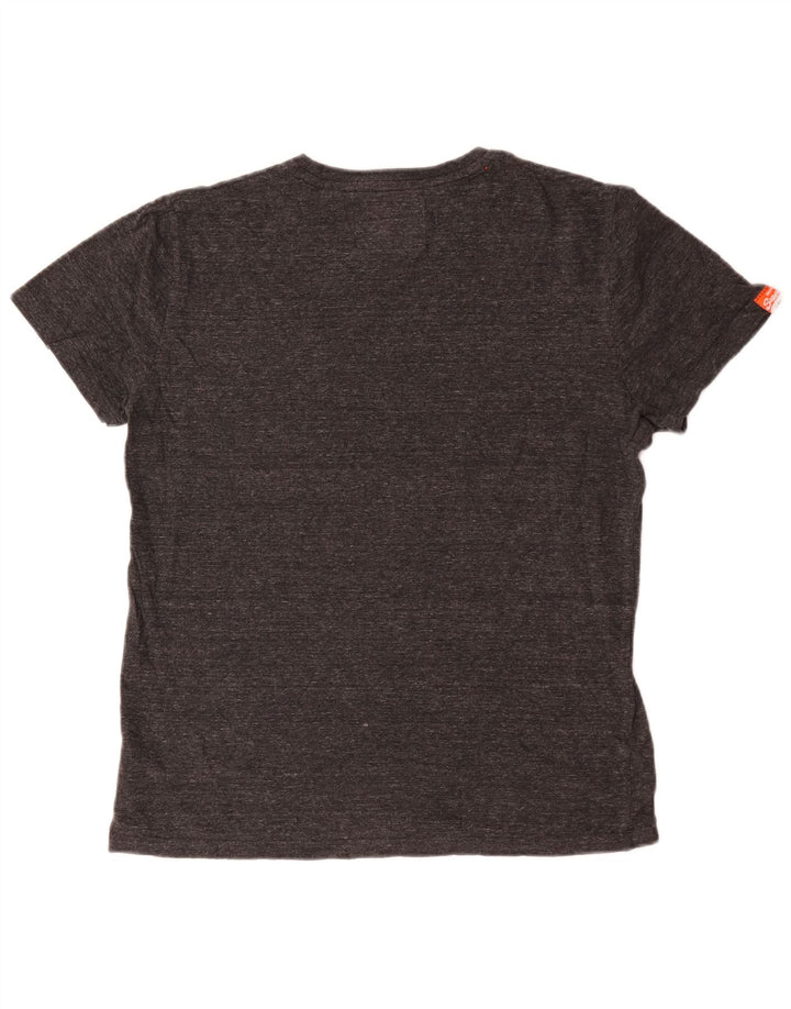 T-shirt da uomo Superdry Top grande in cotone grigio
