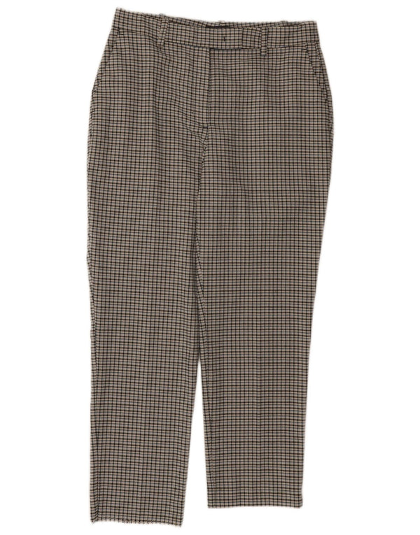 Pantaloni corti da donna Marks & Spencer UK 10 piccoli W30 L24 quadri grigi