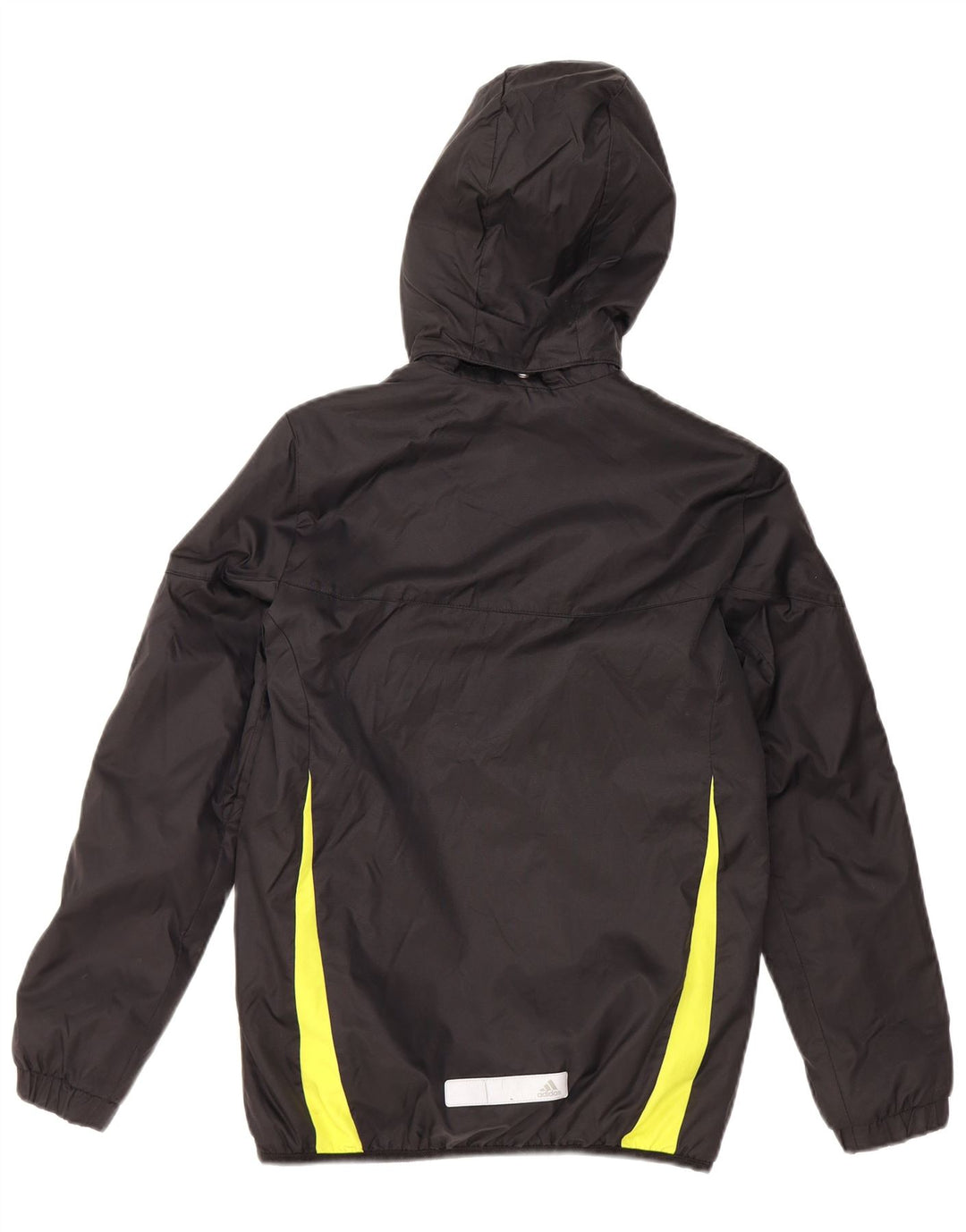 Giacca a vento con cappuccio ADIDAS per ragazzi 11-12 anni Colorblock nera