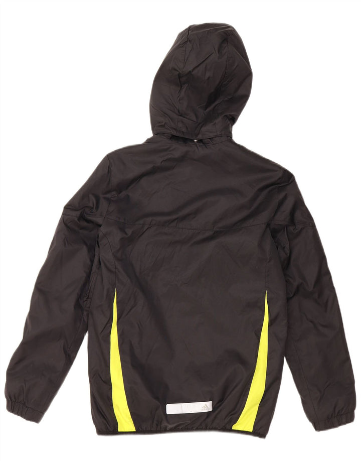 Giacca a vento con cappuccio ADIDAS per ragazzi 11-12 anni Colorblock nera