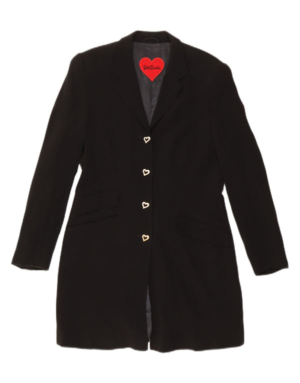 Giacca blazer lunga a 4 bottoni da donna Betty Barclay UK 12 media nera
