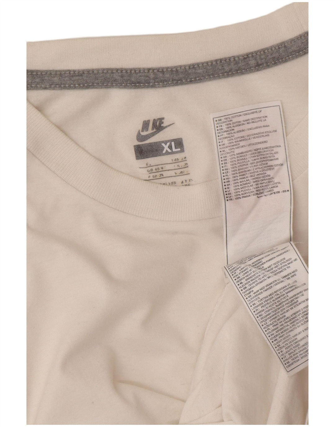 T-shirt da uomo NIKE Top UK 45/47 XL cotone bianco