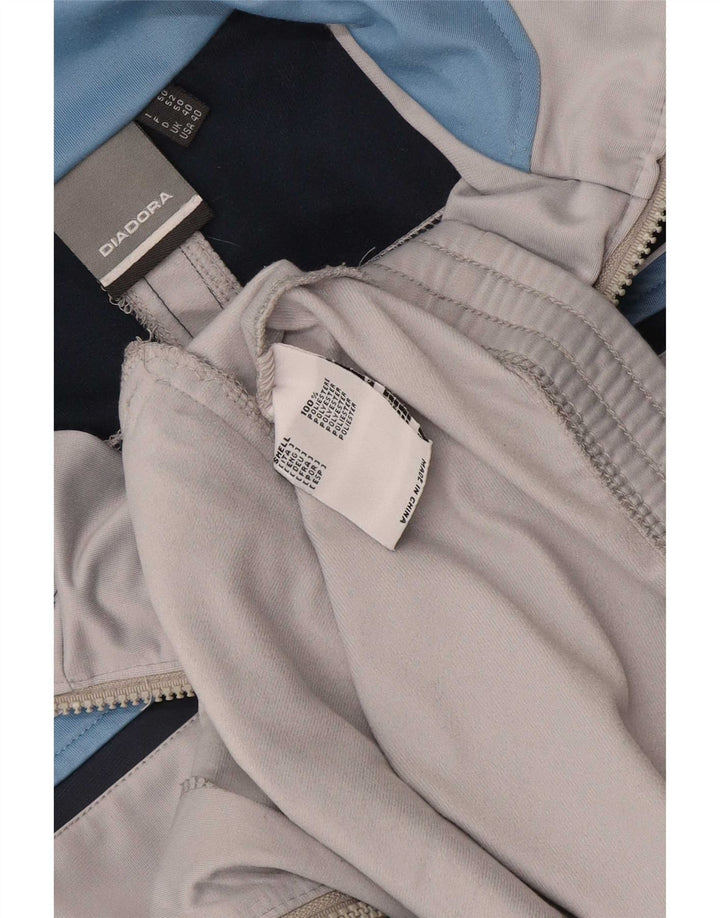 Giacca da tuta da uomo Diadora UK 40 Poliestere color block grigio medio