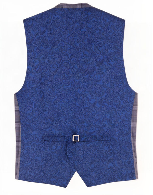 Gilet da uomo Ted Baker EU 44 XL lana a quadri blu