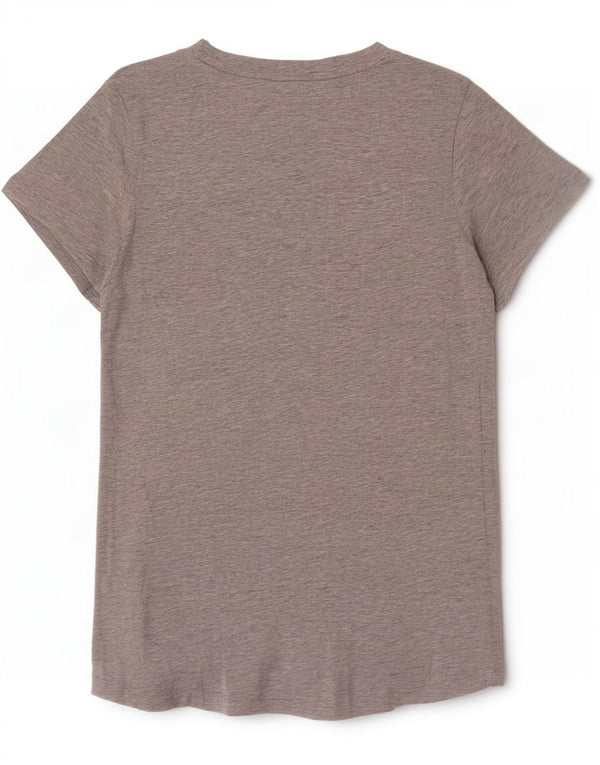 T-shirt grafica da donna Puma UK 14 grande cotone chiazzato grigio