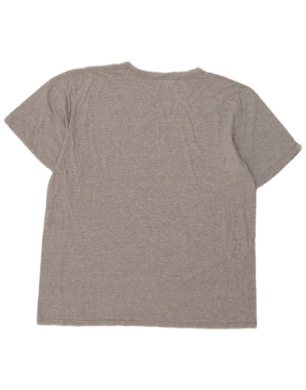 T-shirt grafica da uomo Adidas Top XL in cotone grigio