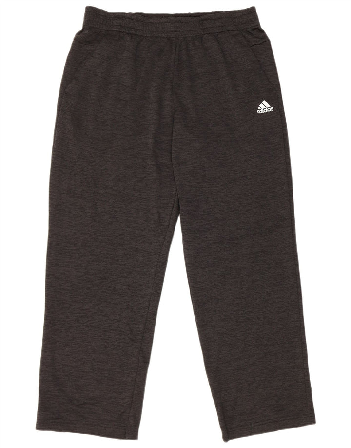 Pantaloni da tuta da uomo Adidas Large in poliestere chiazzato nero
