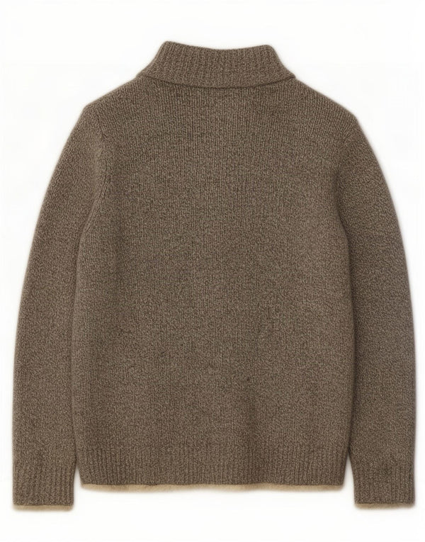 Maglione cardigan da uomo L.L.Bean Lana d'agnello screziata grigio medio