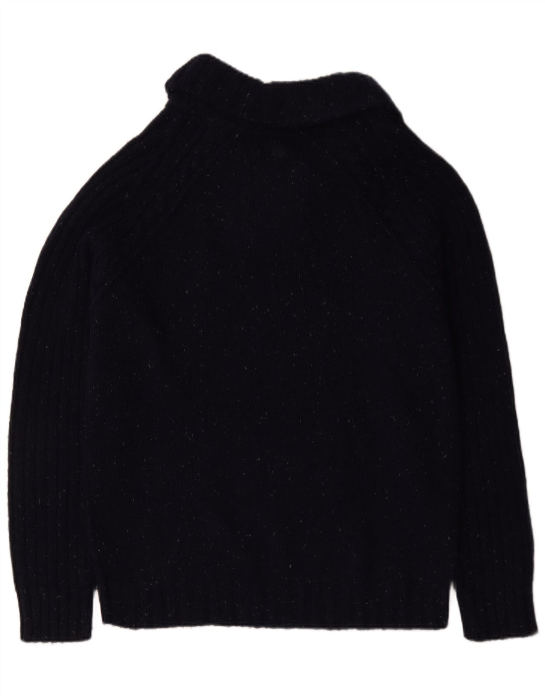 Fat Face Maglione da uomo con collo a scialle Maglione grande in lana screziata blu navy