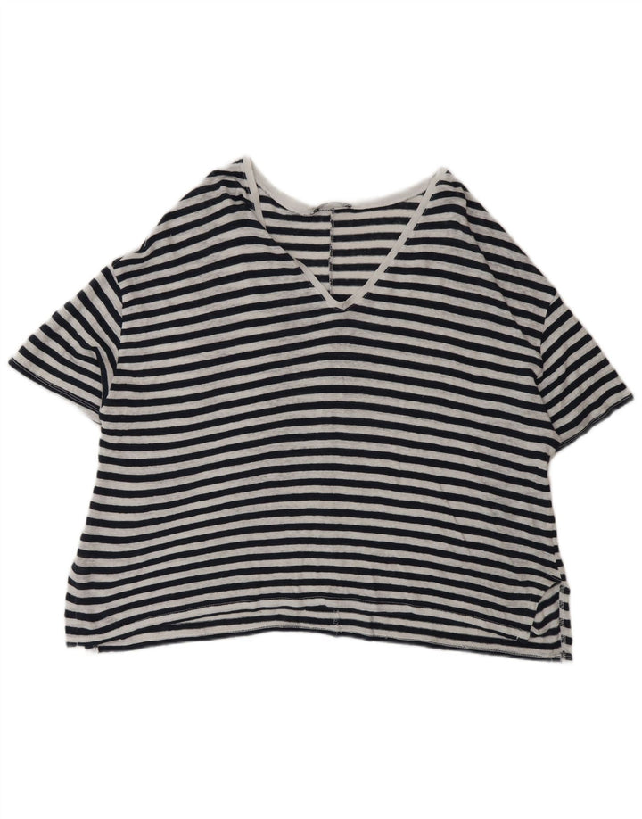 T-shirt oversize da donna Zara UK 14 gessata media nera