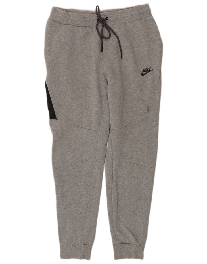Pantaloni da tuta da uomo Nike Joggers in cotone color block grigio medio