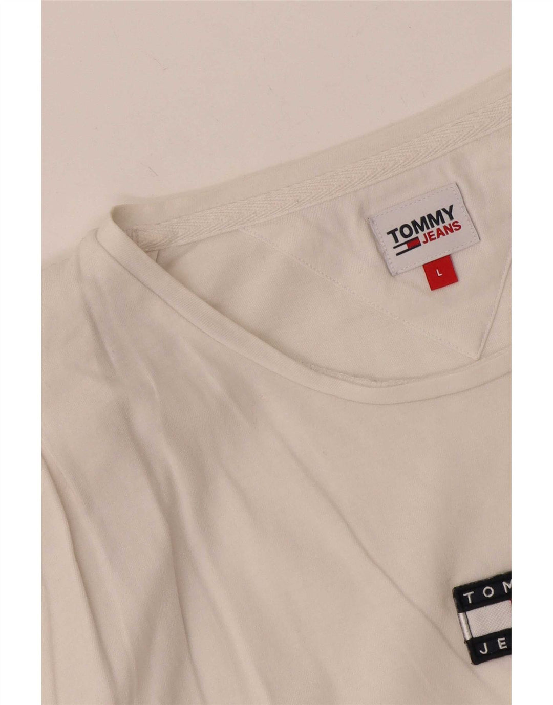 Canottiera corta da donna Tommy Hilfiger UK 14 grande bianca