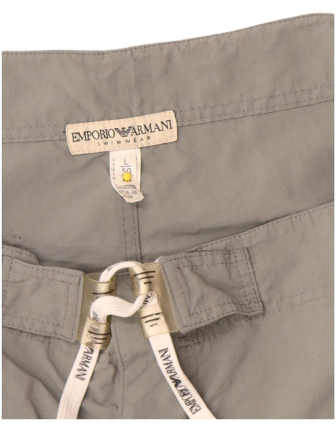 Pantaloncini da bagno da uomo Emporio Armani IT 50 Large Grigio Poliestere