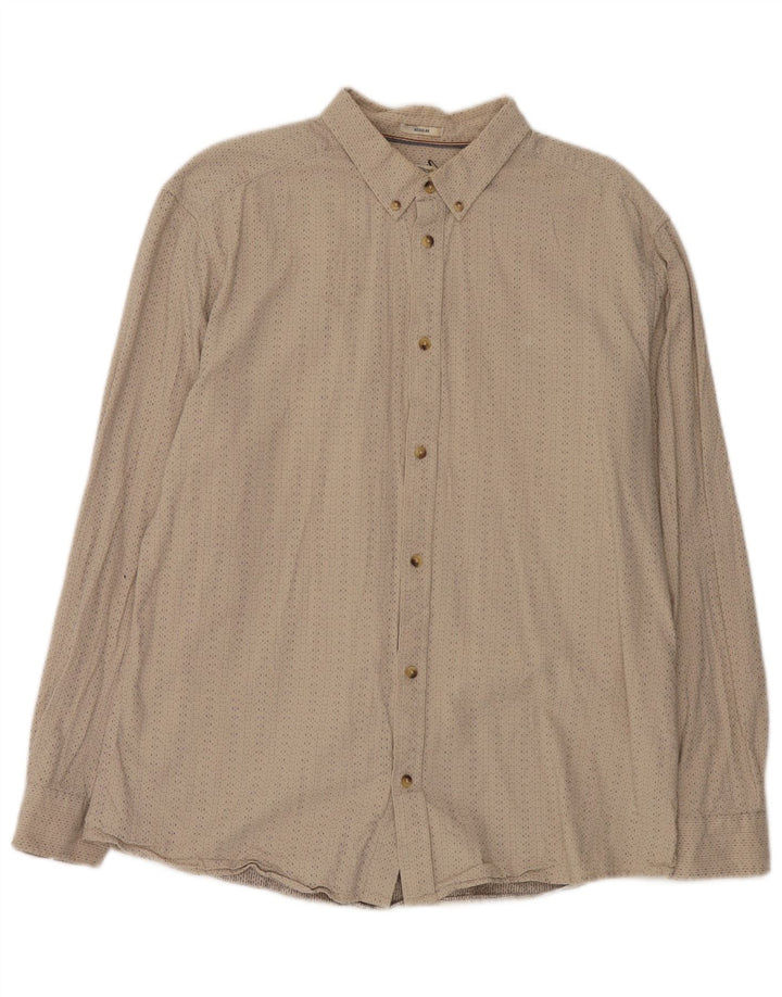 Camicia Wrangler da uomo vestibilità regolare 2XL cotone maculato beige