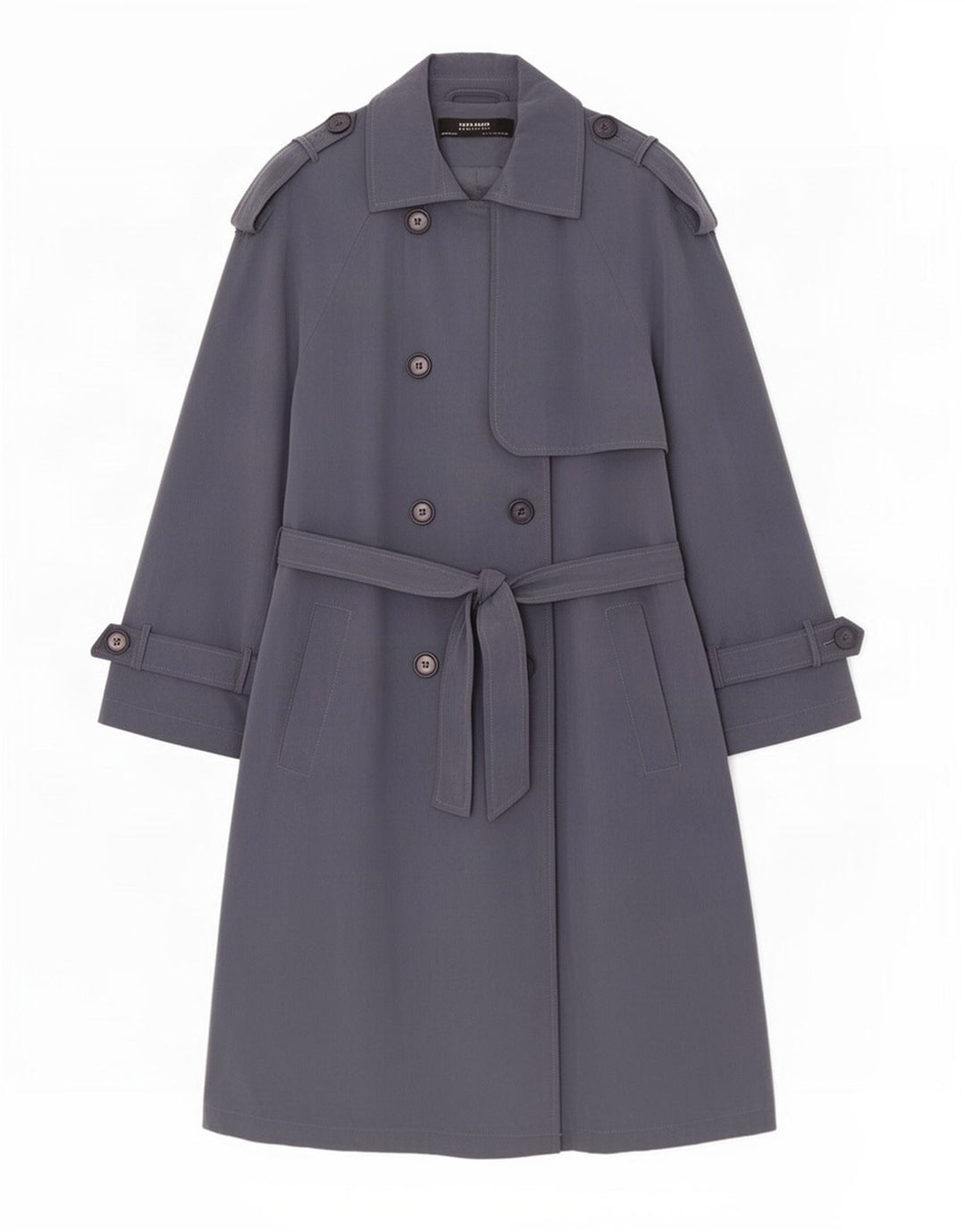 Trench oversize con maniche a 3/4 da donna Zara UK 10 piccolo grigio
