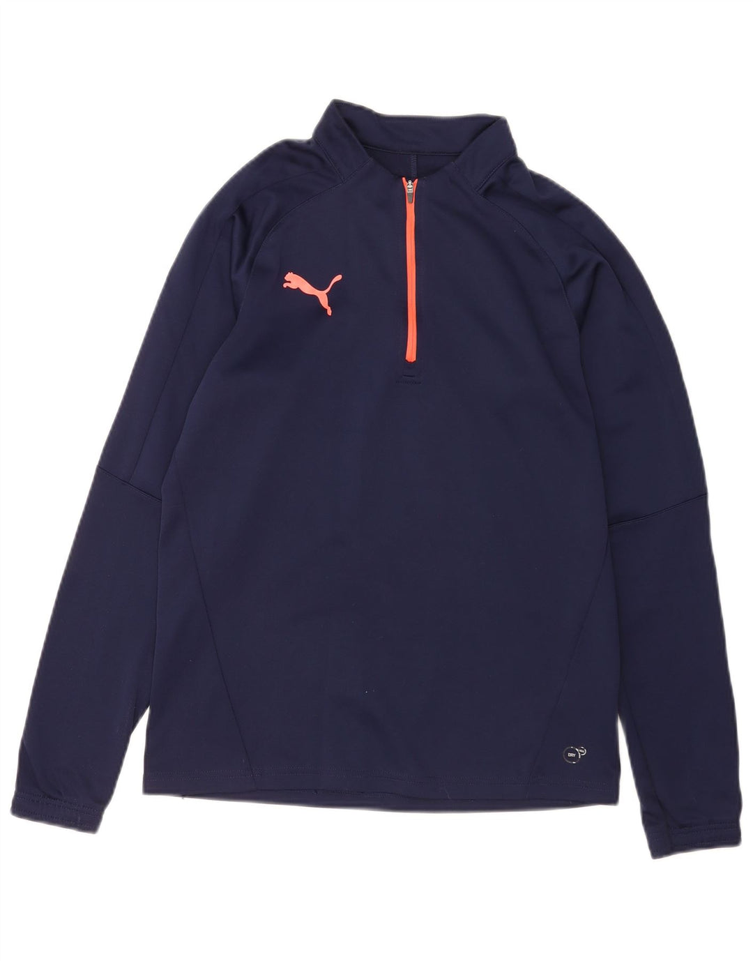 Maglia da ginnastica Puma da uomo con zip e collo, piccola, blu navy