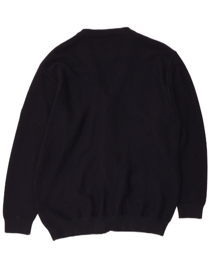 Maglione cardigan da uomo GREEN COAST IT 54 XL Lana merino blu navy