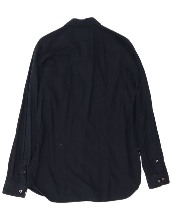 Camicia da uomo Gas in cotone a righe medie blu navy