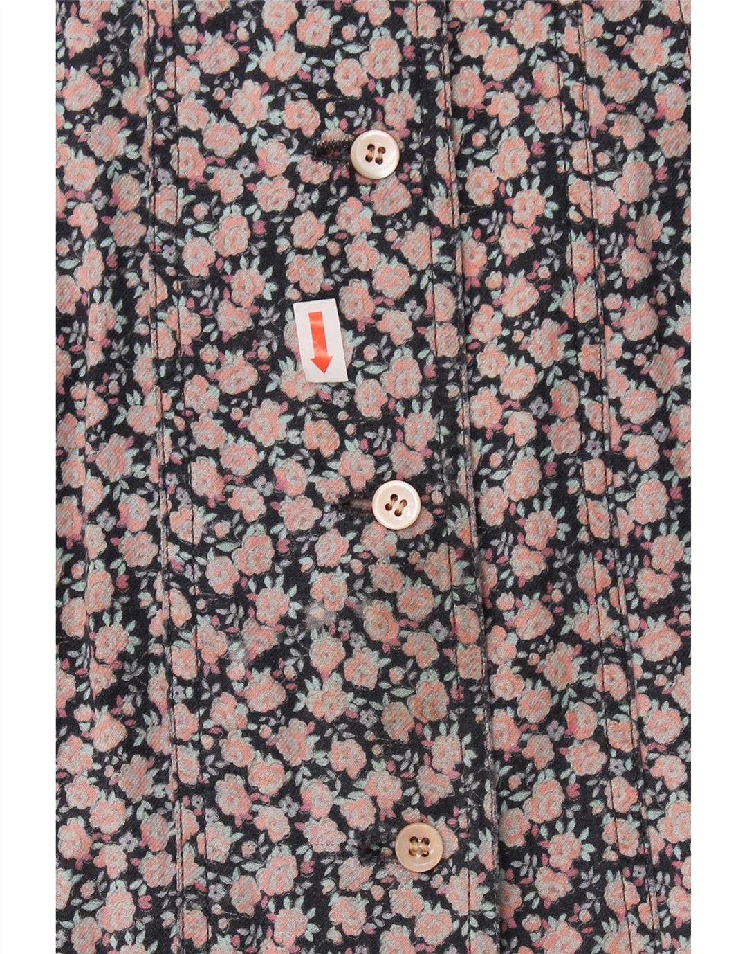 VINTAGE Womens Shirt UK 16 Large Brown Floral Vintage Vintage and Second-Hand Vintage from Messina Hembry 