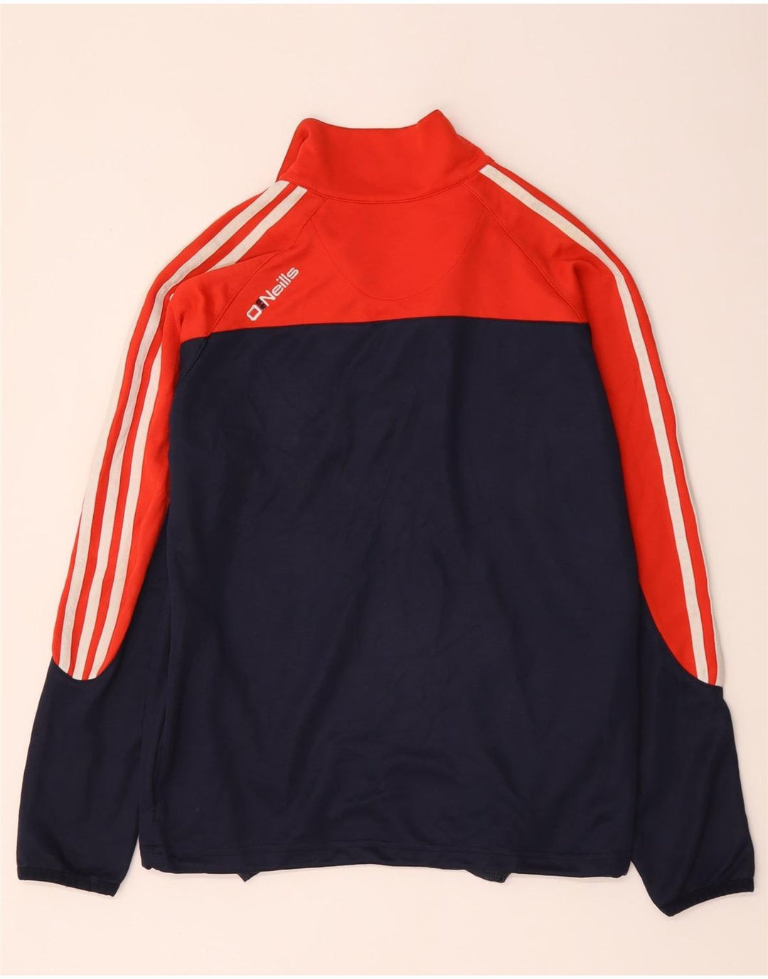 O'Neill Maglietta da uomo pullover con zip sul collo Top piccolo blu navy color block