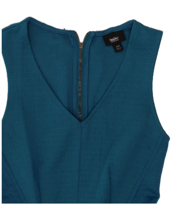 MOSSIMO Womens Sleeveless Swing Dress UK 6 XS Blue Geometric Polyester Vintage Mossimo and Second-Hand Mossimo from Messina Hembry 