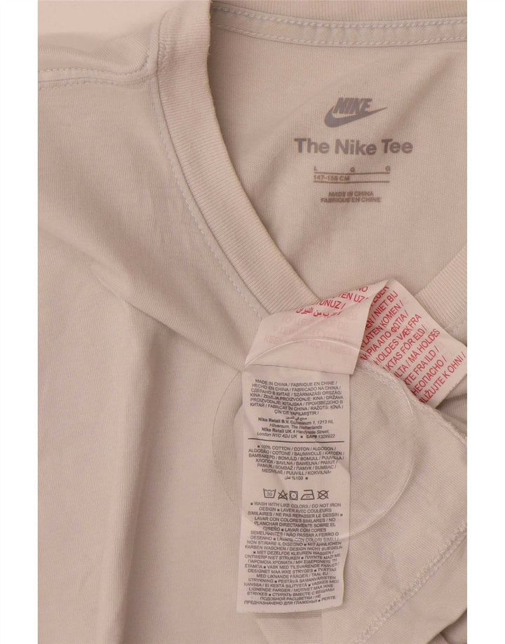 T-shirt Nike Ragazzo Top 12-13 anni Large Bianca in cotone