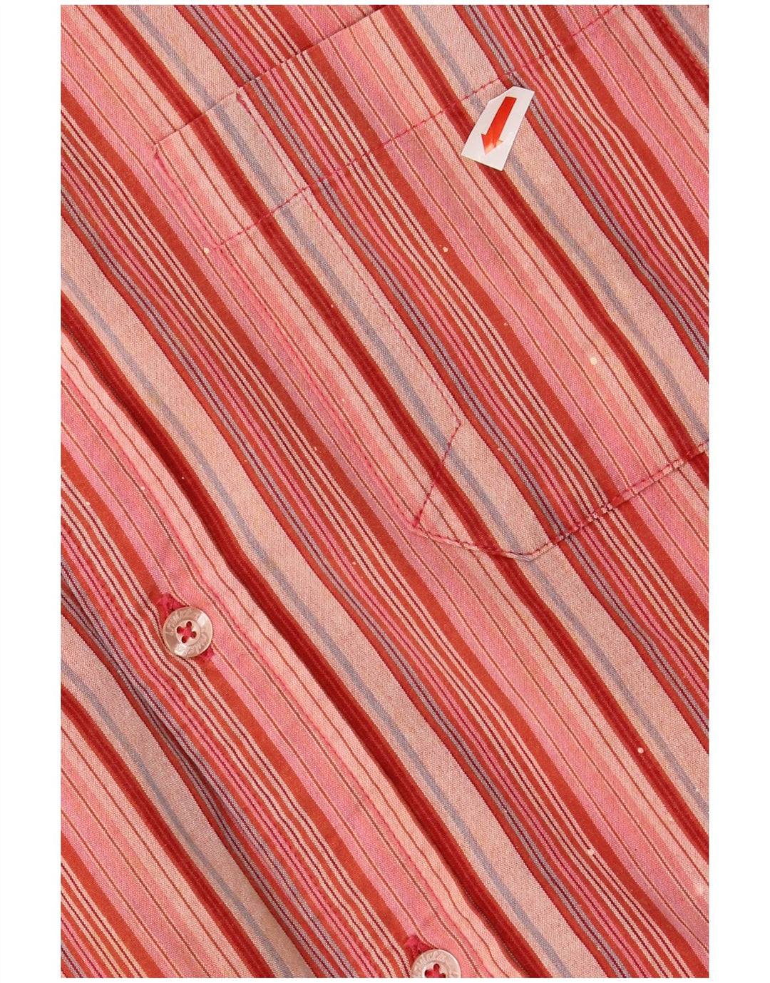 INVICTA Camicia a maniche corte da uomo a righe rosse grandi