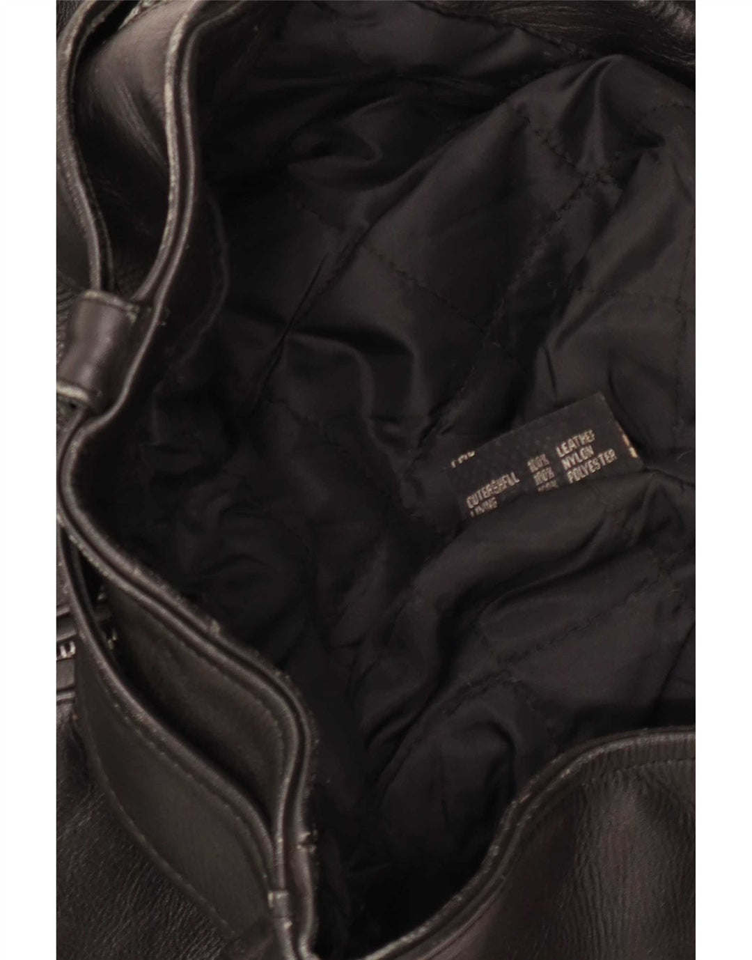 Prima giacca da motociclista in pelle da uomo UK 34 XS nera