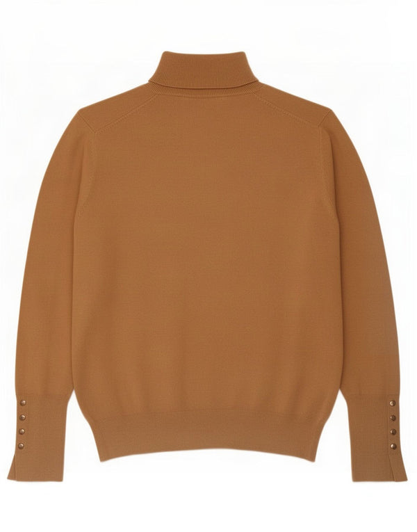 Zara Womens Roll Neck Jumper Sweater UK 14 Medium Beige