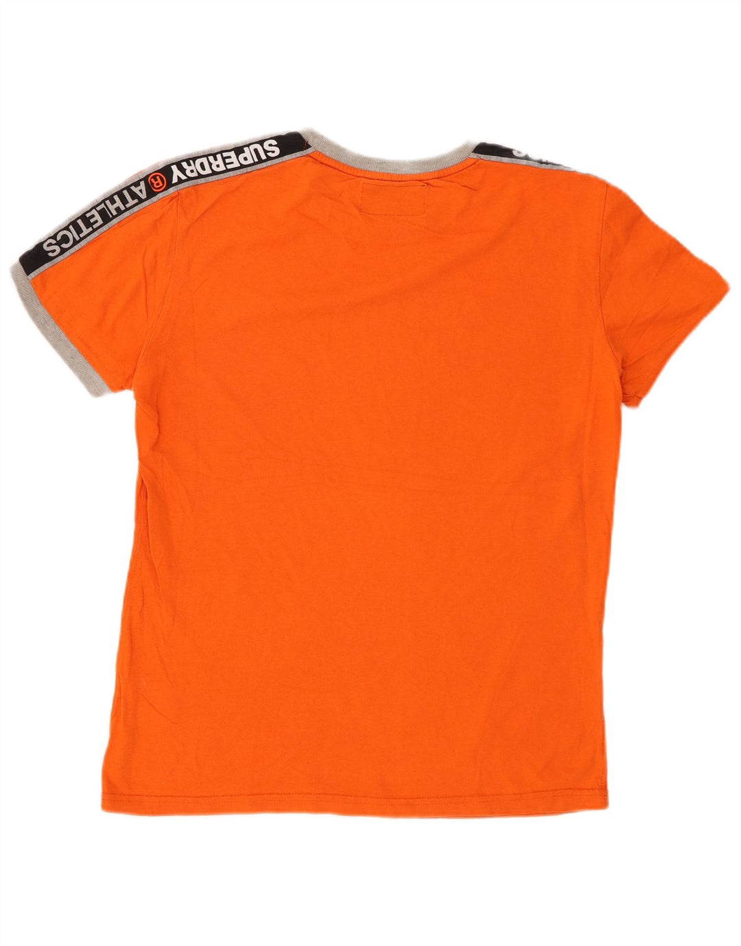 T-shirt grafica da uomo SUPERDRY Top in cotone color block arancione medio