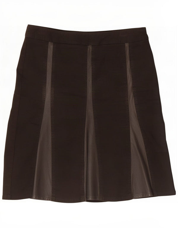 Max&Co. Gonna a trapezio da donna UK 8 piccola W28 cotone a righe marrone