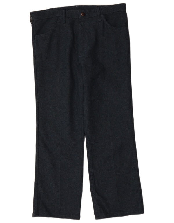Pantaloni casual dritti da uomo WRANGLER W36 L29 poliestere blu navy