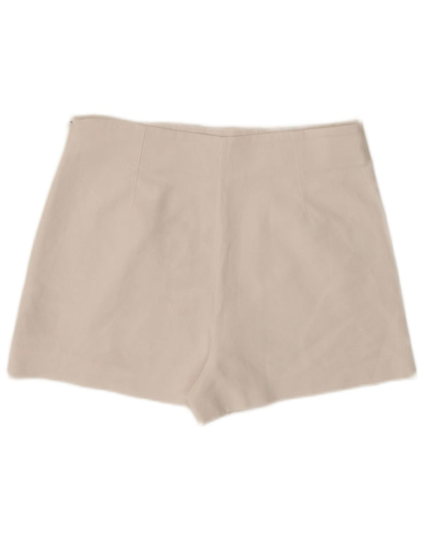 Pantaloni caldi a vita alta da donna Zara XL W32 cotone bianco