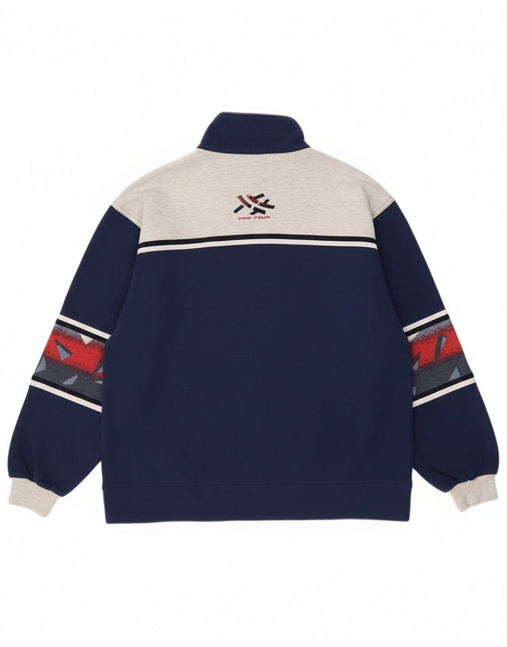 Giacca da tuta da uomo Lotto UK 40/42 Large Blu Navy Colorblock