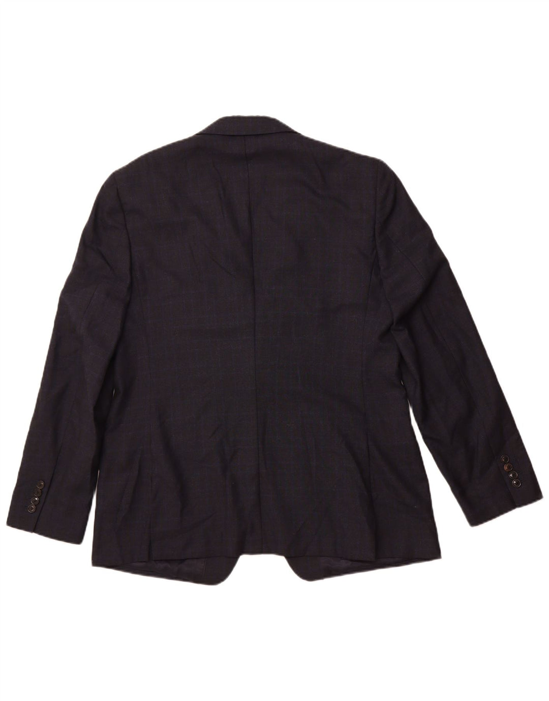 Giacca blazer da uomo a 1 bottone Reiss UK 42 XL lana a quadri blu navy