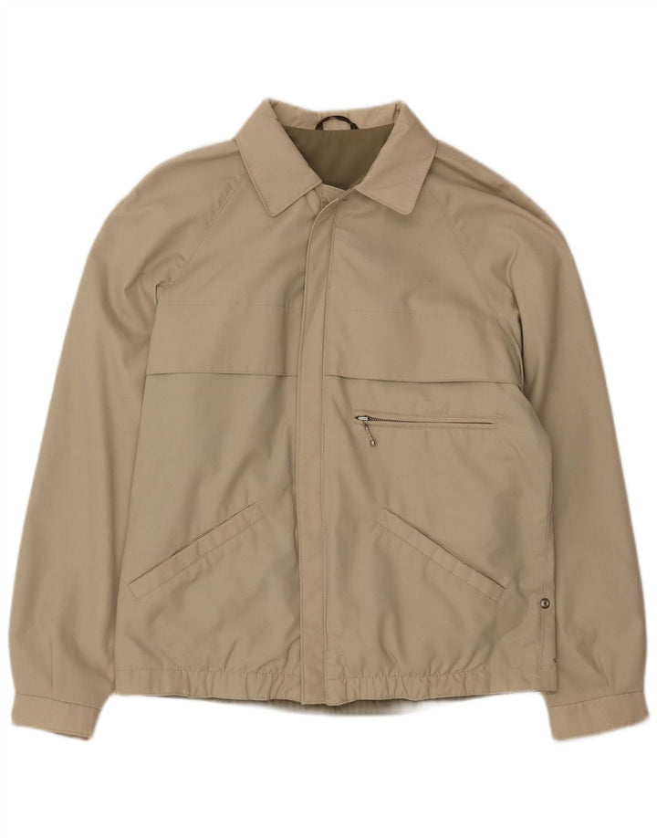 Giacca utilitaria vintage da uomo IT 48 Poliestere beige medio