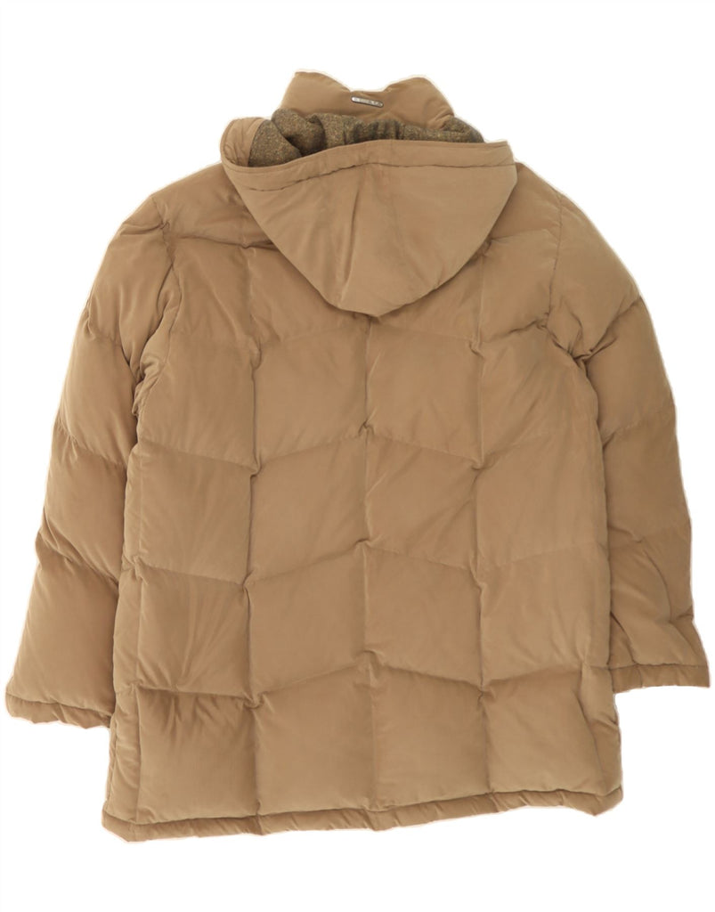 PAL ZILERI Mens Hooded Padded Coat UK 42 XL Beige Vintage Pal Zileri and Second-Hand Pal Zileri from Messina Hembry 