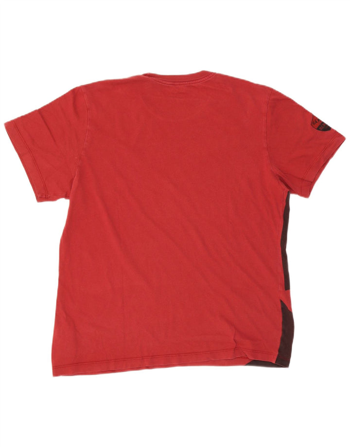 NIKE Mens Graphic T-Shirt Top Large Red Cotton