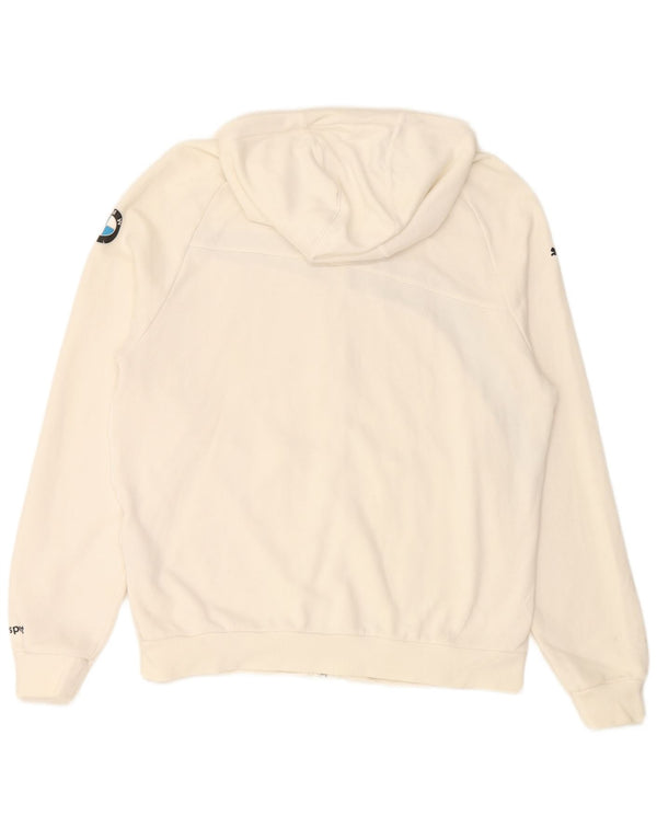 PUMA Mens BMW Motorsport Zip Hoodie Sweater Large White Colourblock Cotton