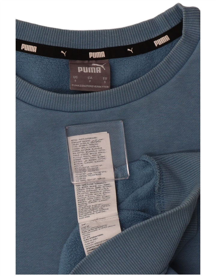 Felpa da uomo Puma Maglione piccolo blu in cotone