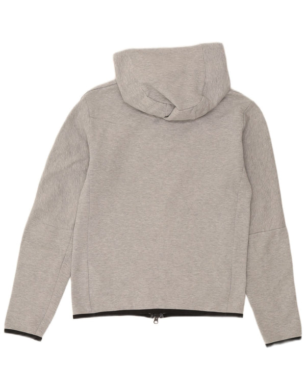 Felpa con cappuccio e zip oversize da donna Nike UK 6 XS cotone grigio